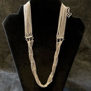 Silver tone chain necklace